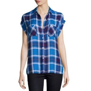RAILS‎ Brit Royal/Santorini Short Sleeve Plaid Shirt
